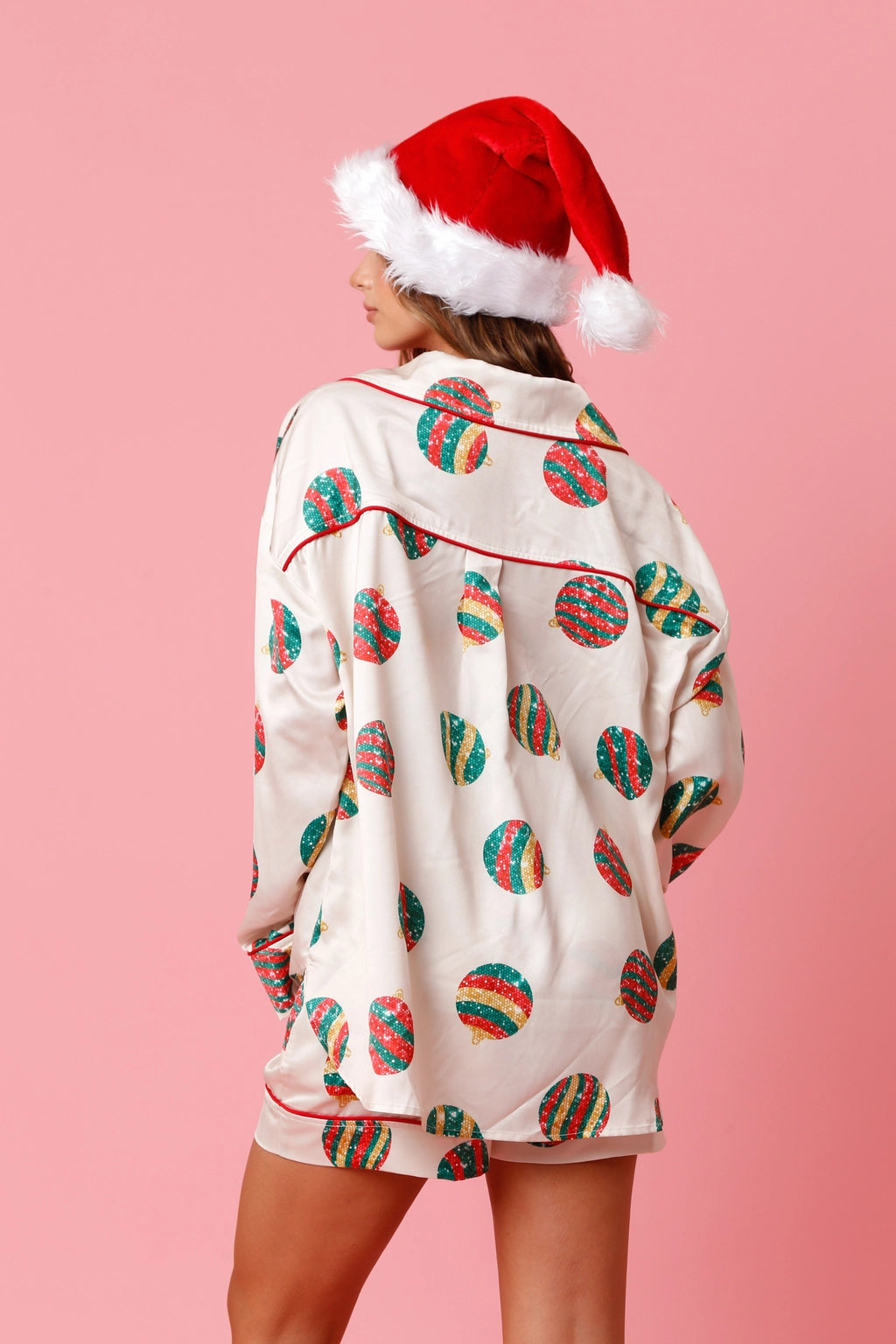 Peach Love: Christmas Ornament - Pajama Set